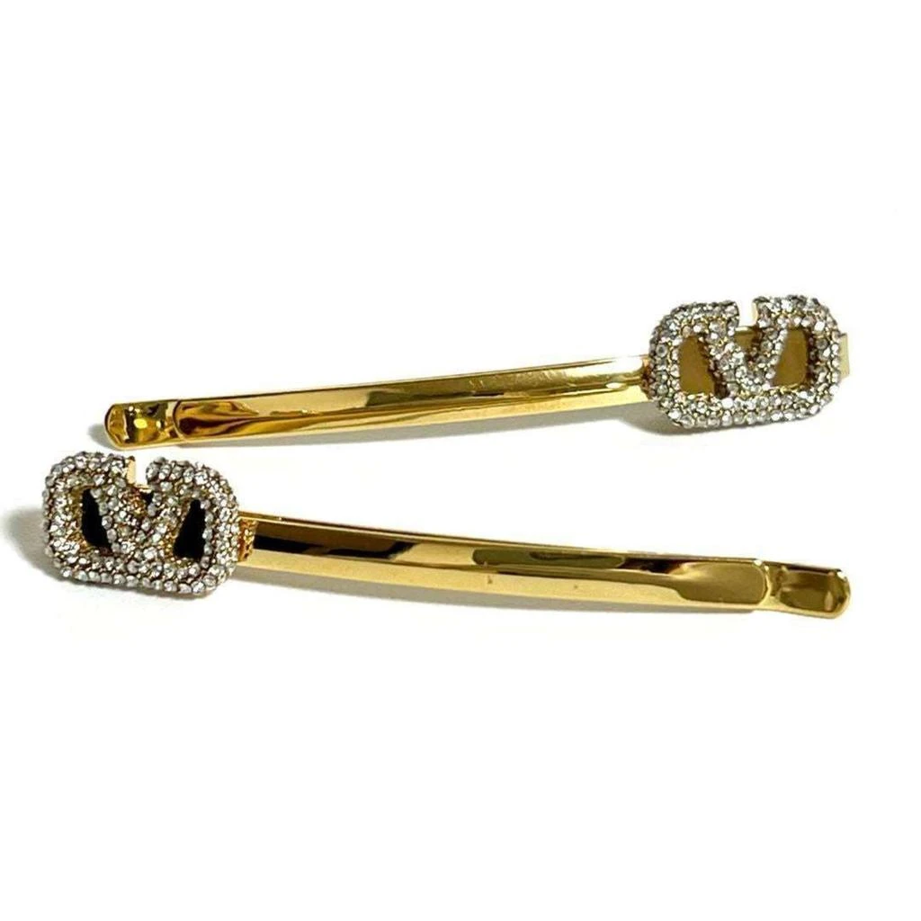 Valentino Metal Rhinestone Hair Clip (Pre-Owned)