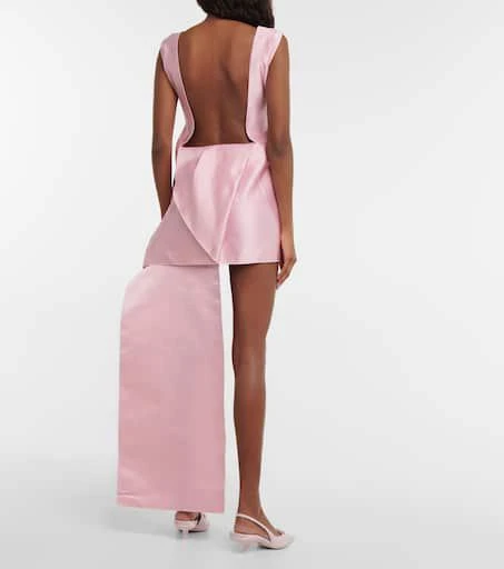 open lace back dress Prada Gradient Dyed Silk Dress