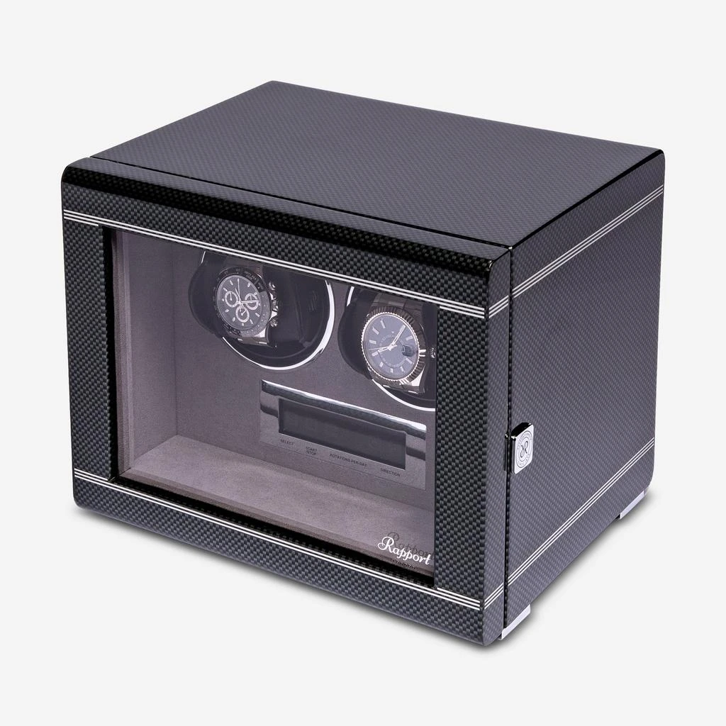 Rapport Rapport London Formula Quad Watch Winder in Carbon Fibre Finish W562 4