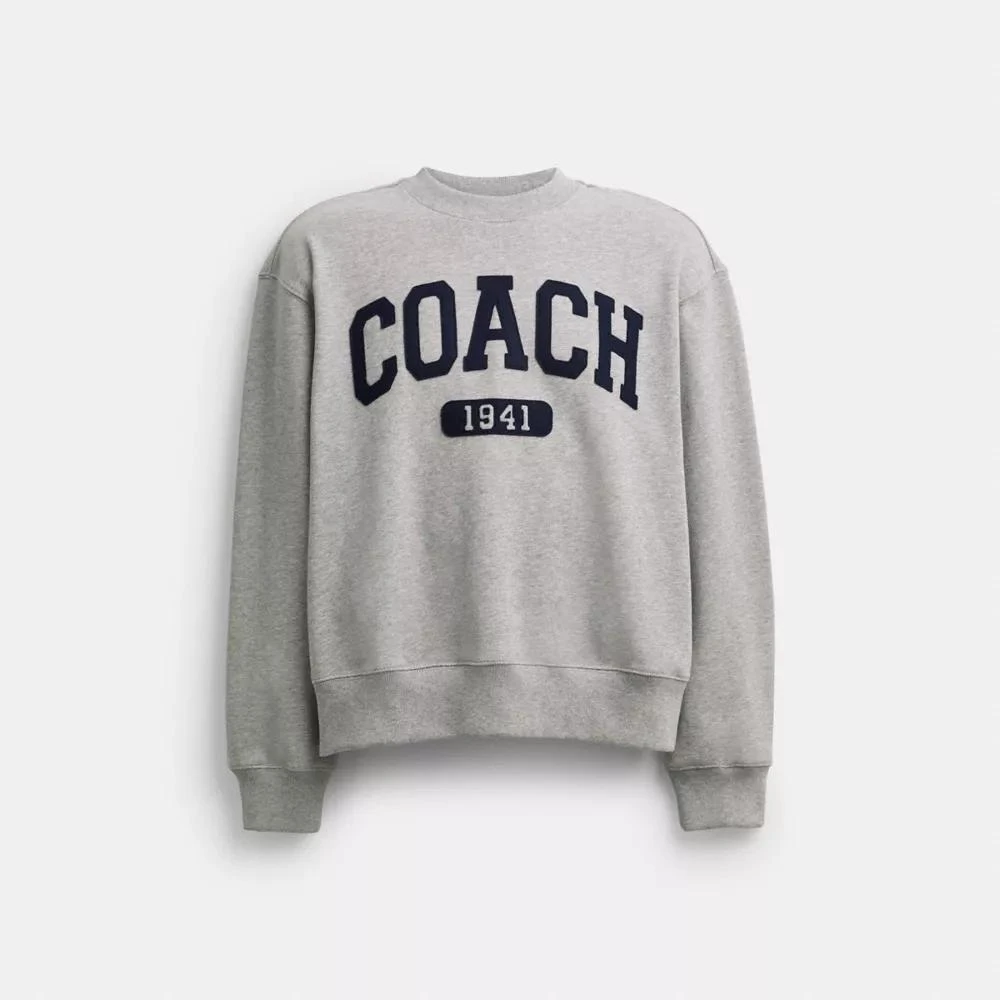 Coach Sporty Signature Boyfriend Crewneck Sweatshirt