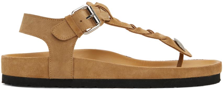 サンダル・ミュール ISABEL MARANT Baem studded leather sandals ISABEL MARANT Baem Studded Leather Sandals | endource