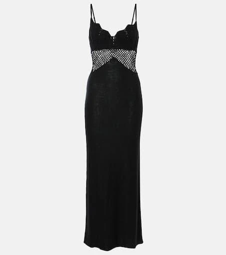 Staud Tara crochet-trimmed cotton maxi dress 1
