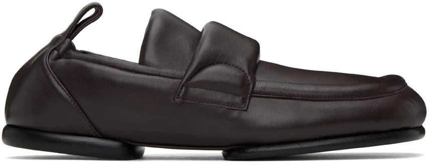 Dries Van Noten Burgundy Padded Loafers 1