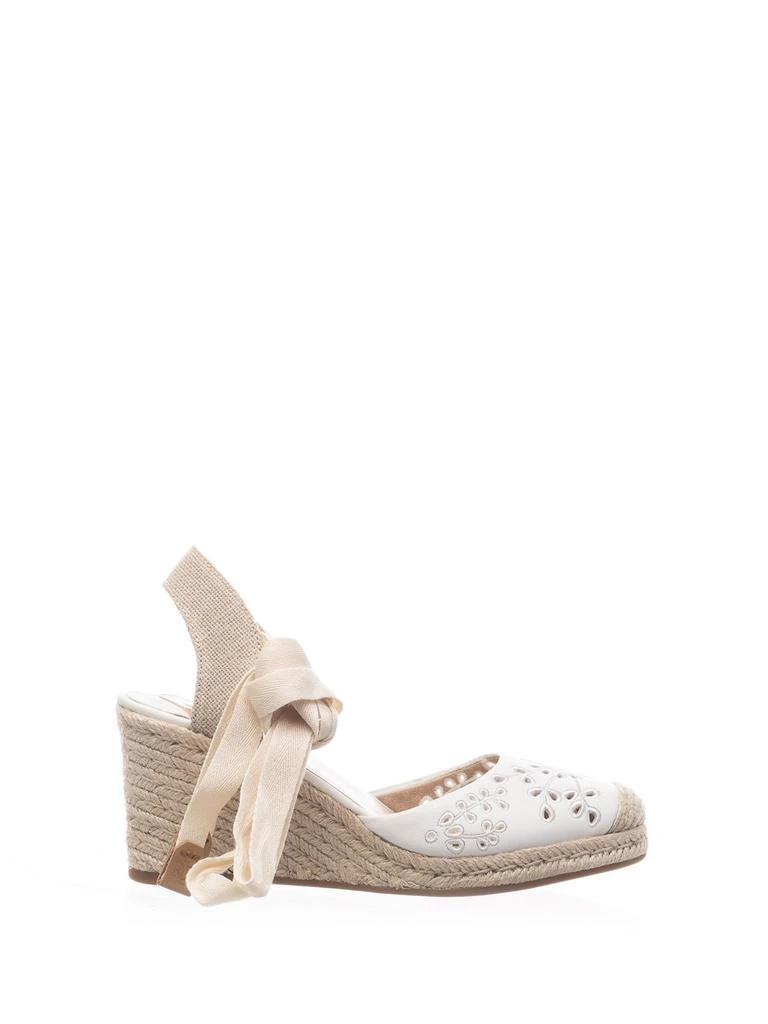 Ralph Lauren Polo Ralph Lauren Perforated Detail Wedge Sandals 1