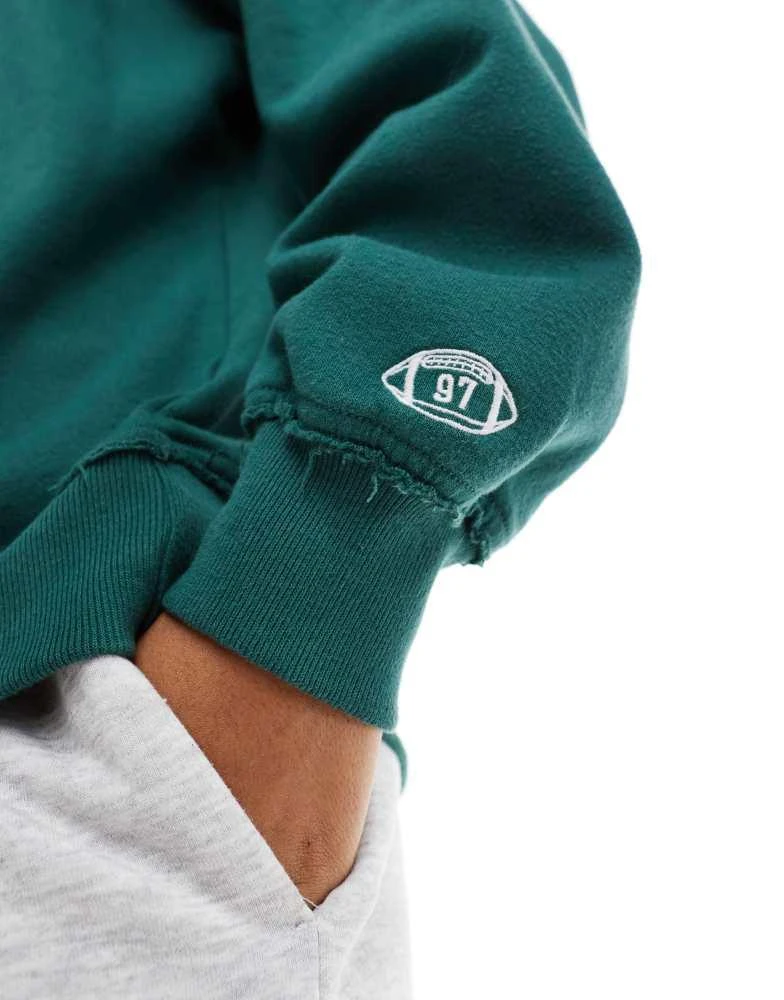 HOLLISTER Hollister motif crewneck sweatshirt in green 4