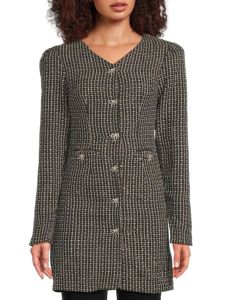 lea & viola boucle squareneck mini dress Lea Mini Dress - Multi-color