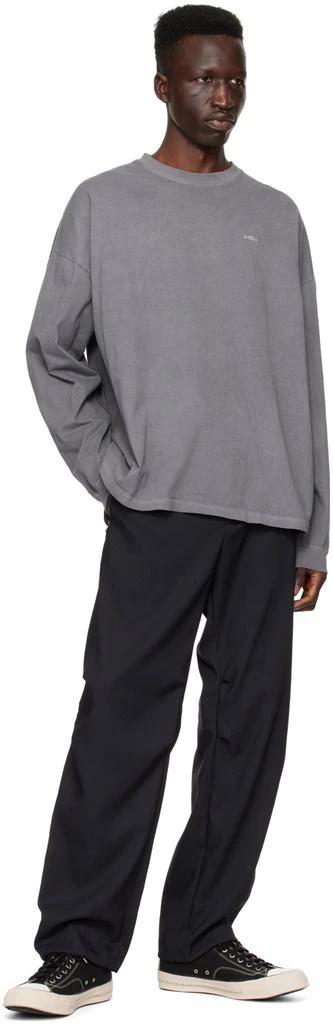 JieDa Gray Overdyed Long Sleeve T-Shirt 4