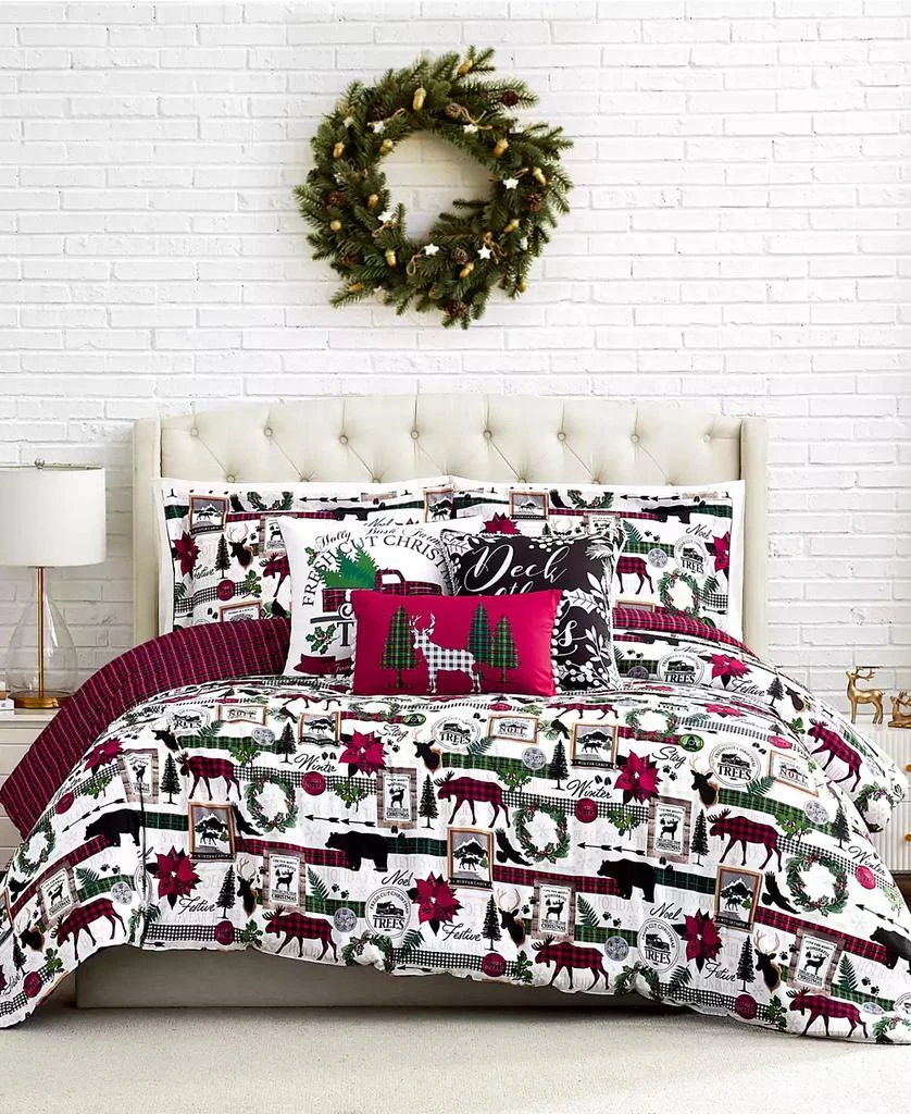 SOUTHSHORE FINE LINENS Merry Town Christmas Reversible 6-Pc. Comforter Set 9