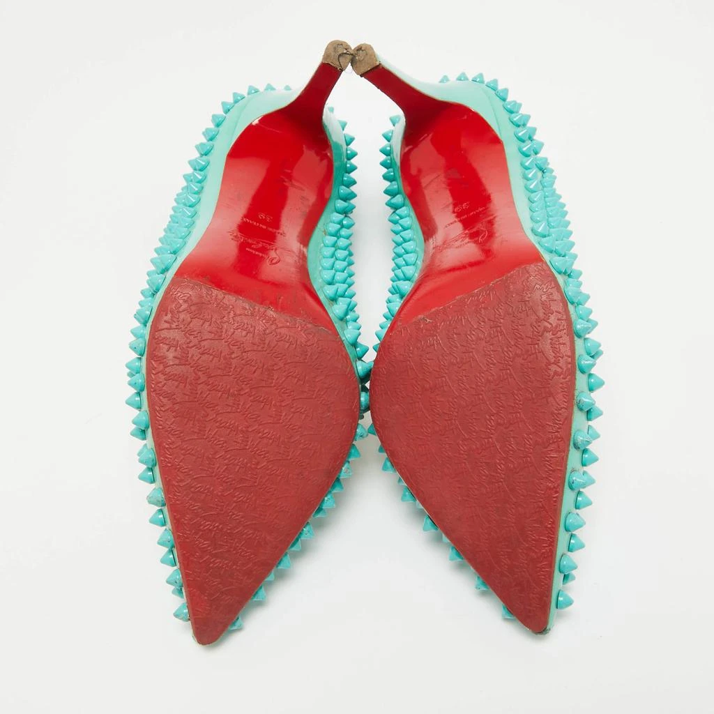 Christian Louboutin Christian Louboutin Green Patent Leather Pigalle Spikes Pumps Size 39 6