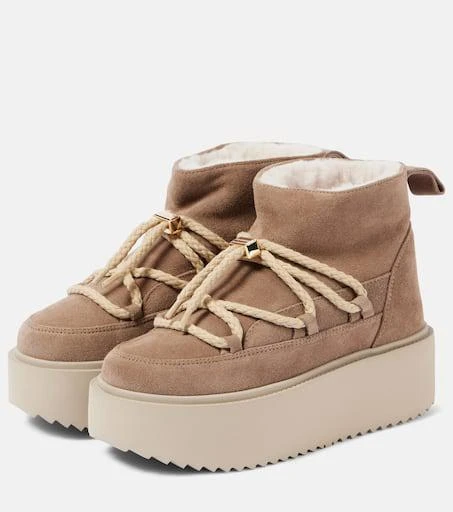 INUIKII Classic Low suede platform ankle boots 4