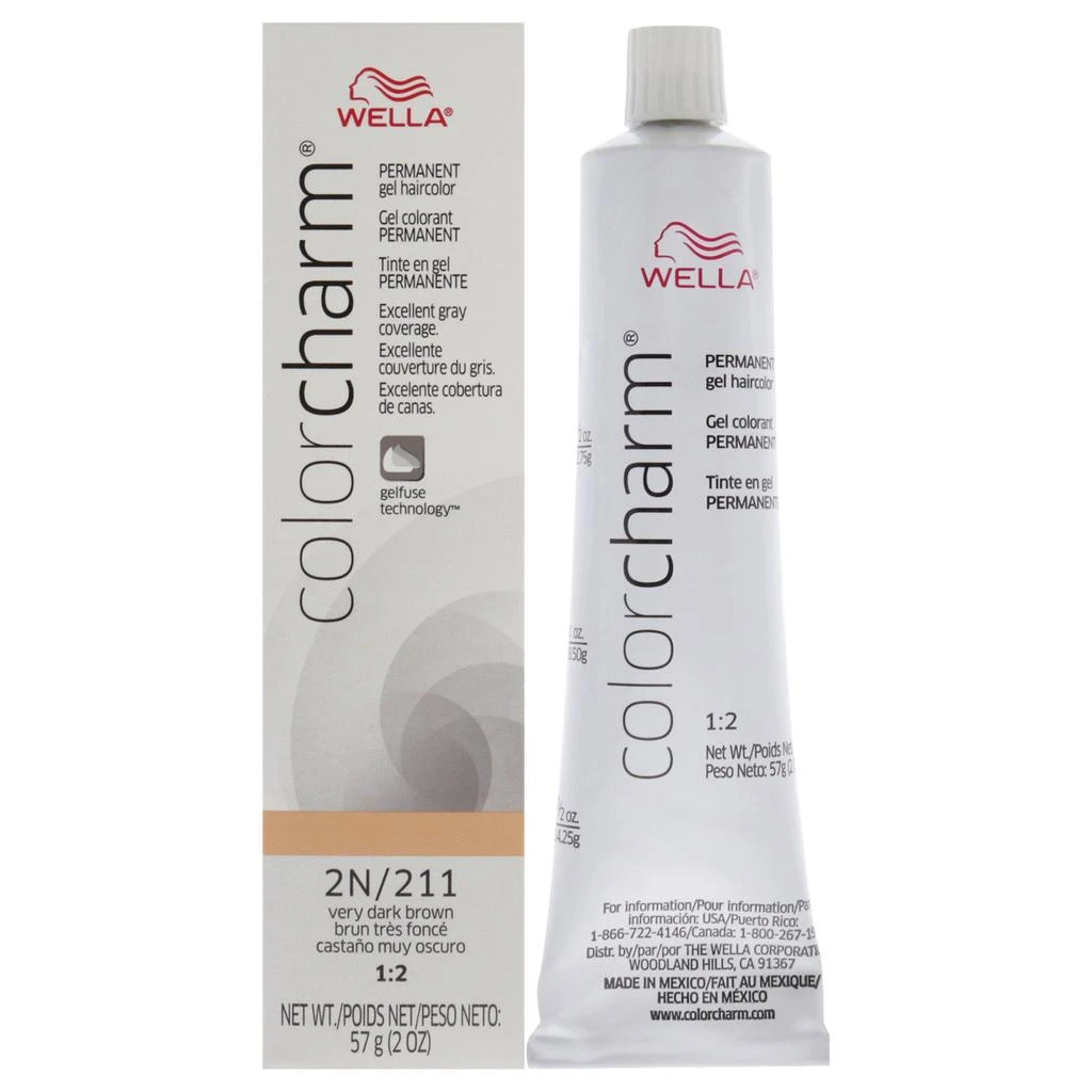 Wella Color Charm Permanent Hair Color Gel - 2N 211 Very Dark Brown by  for Unisex - 2 oz Hair Color 1