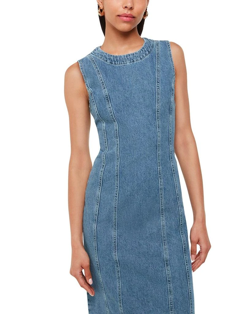 Whistles Sleeveless Denim Midi Dress 2