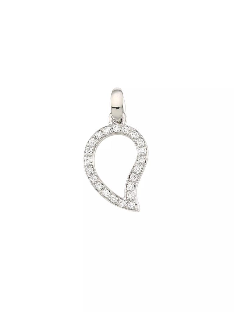 Tamara Comolli Signature Wave 18K White Gold & Diamond Pavé Small Pendant
