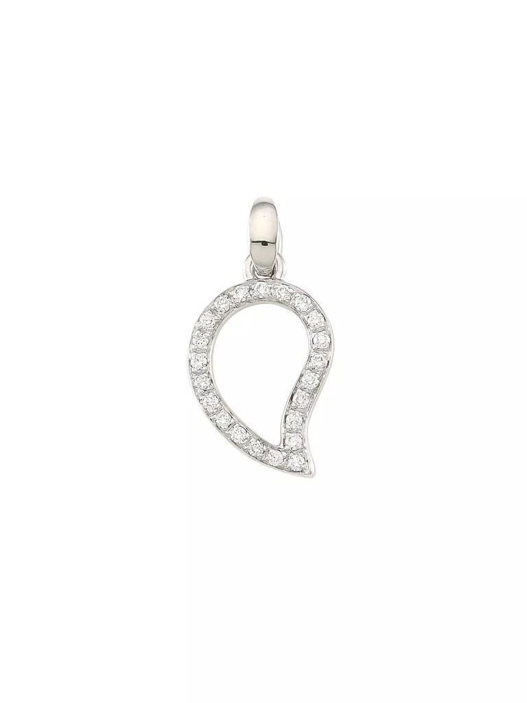 Tamara Comolli Signature Wave 18K White Gold & Diamond Pavé Small Pendant 1