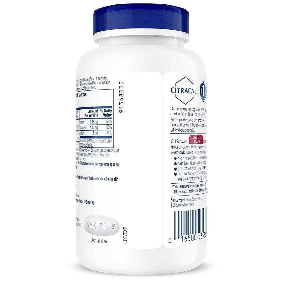 Citracal Maximum Plus Calcium Supplement + D3 Coated Caplets 7