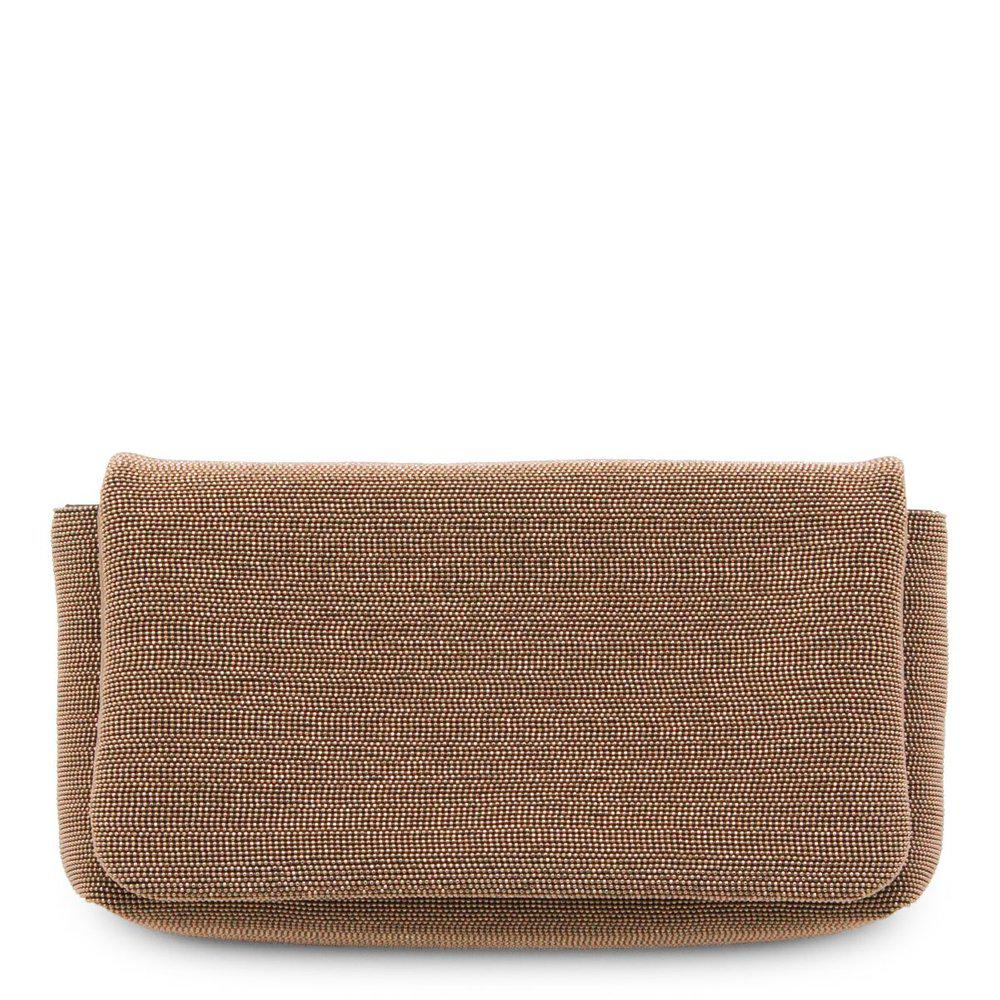 Brunello Cucinelli Brunello Cucinelli Monili-Embellished Flap Crossbody Bag