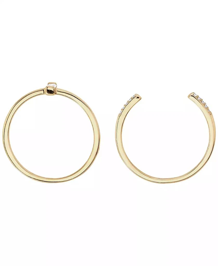 Macy
s 2-Piece Cubic Zirconia Open Stackable Ring Set (0.23 ct. t.w.) in Gold Over Sterling Silver 2