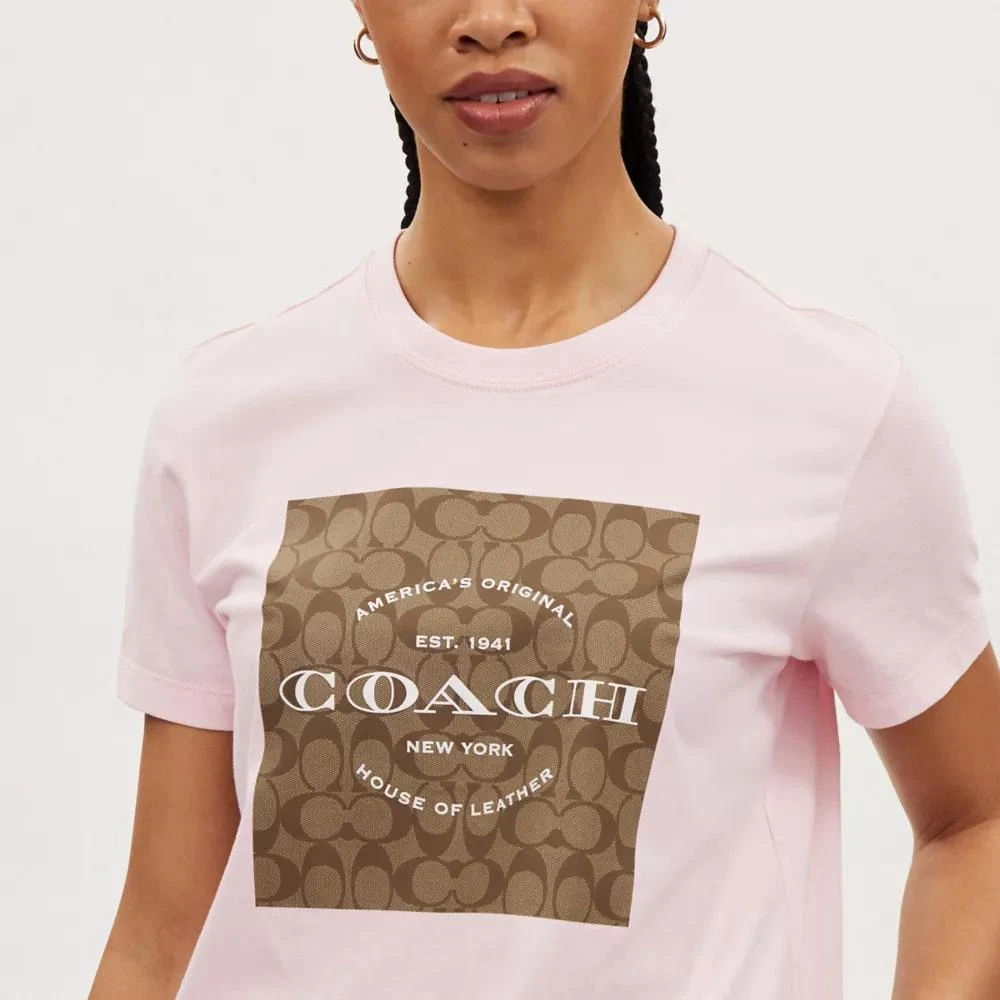 Coach Signature T Shirt In Organic Cotton 5