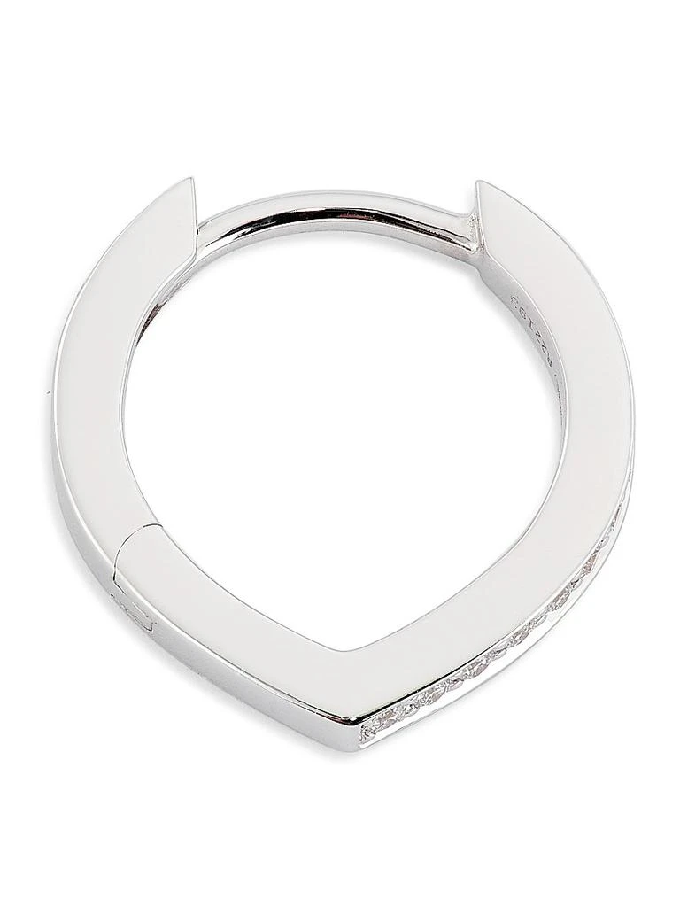 Repossi Antifer 18K White Gold & Diamond Single Hoop Earring 4