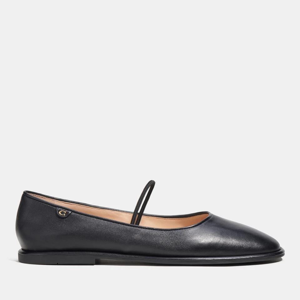 Coach COACH WOMEN'S EMILIA LEATHER LEATHER MARY JANE FLATS 1