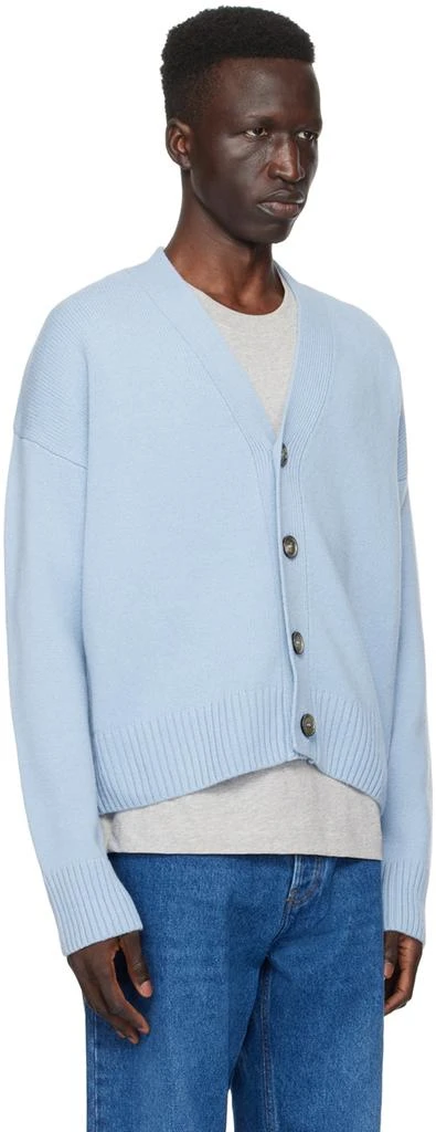 AMI Paris Blue Cropped Cardigan 2