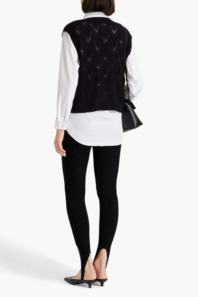 Autumn Cashmere Pointelle-knit cashmere vest 3