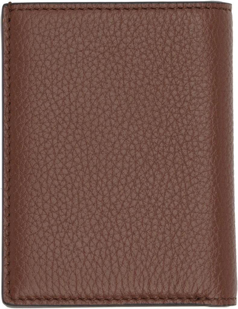 Tom Ford Tan Grain Leather Folding Card Holder 2