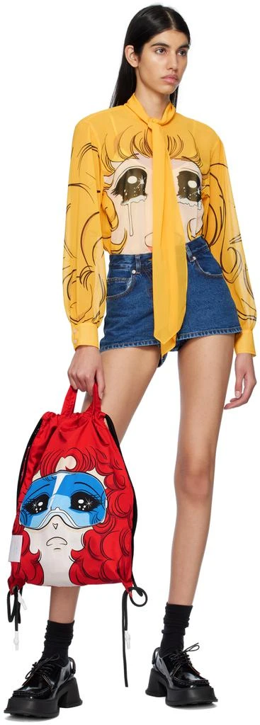 pushBUTTON SSENSE Exclusive Red Goggles Girl Backpack 4