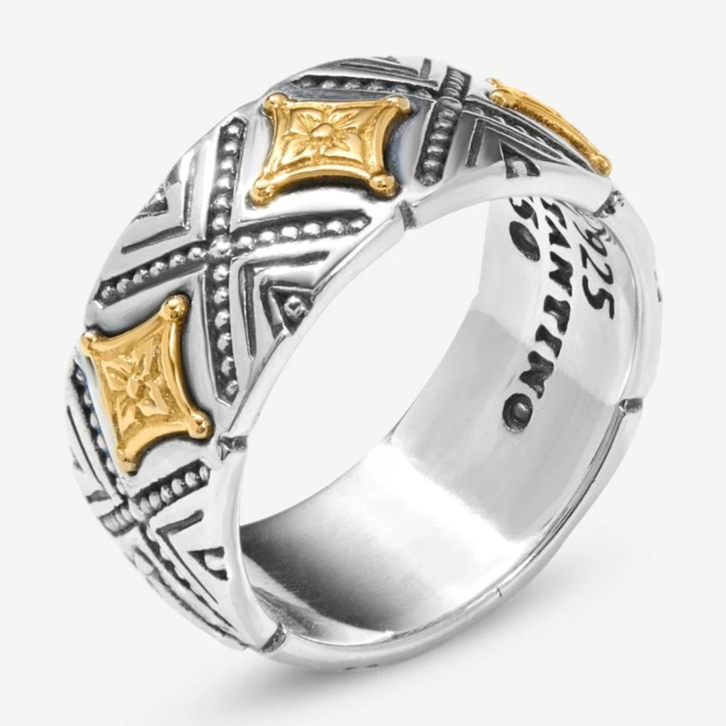 Konstantino Konstantino Dome Sterling Silver
18k Yellow Gold Band Ring Sz. 6 DKJ976-130-S6