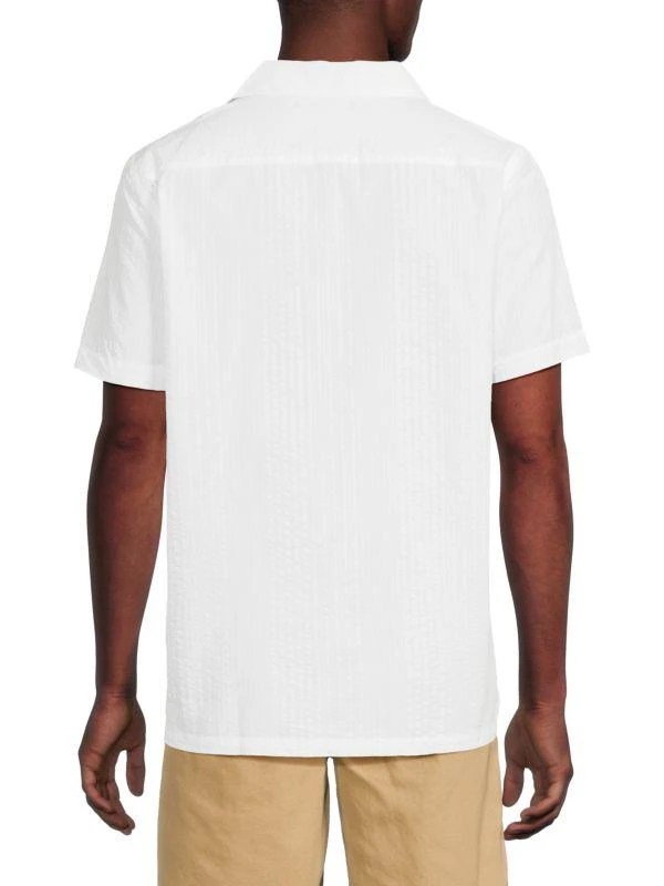 Karl Lagerfeld Paris ​Textured Cotton Camp Shirt 2