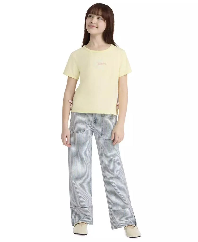 Levi
s Girls
 7-16 Railroad Striped Wide Leg Jeans 2