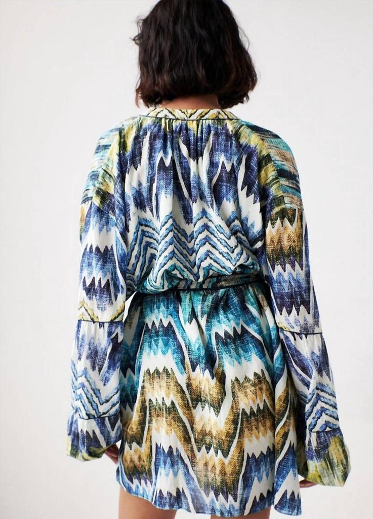 CHUFY Pia Mini Dress In Calvi Blue