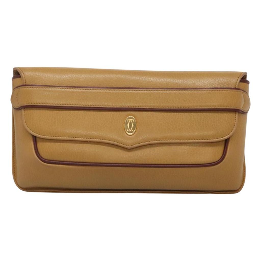 Cartier Must De  Leather Clutch Bag (Pre-Owned)