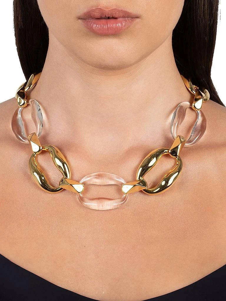 Alexis Bittar Liquid Lucite® 14K-Gold-Plated Oval-Link Chain Necklace 2