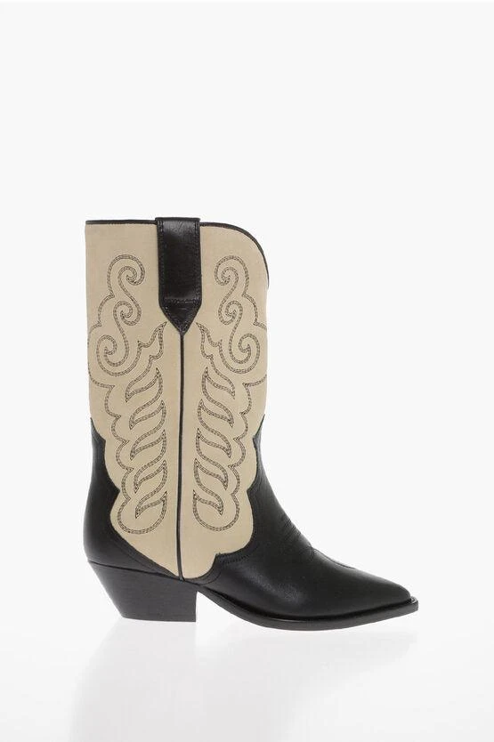 Isabel Marant Isabel Marant Suede DUERTO Texan Boots with Embroidered Detail 36 Shoes EU 3