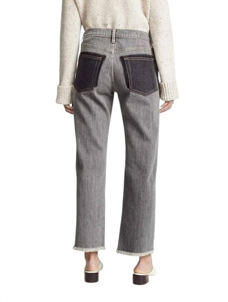 Elizabeth and James Holden Two Tone Ankle Jeans In Black/grey 4