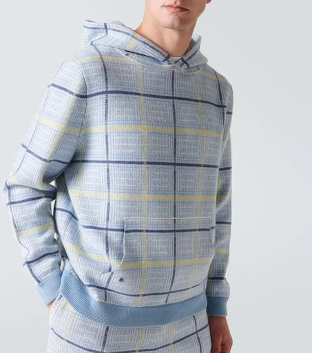 God's True Cashmere Rain tartan cashmere hoodie 5