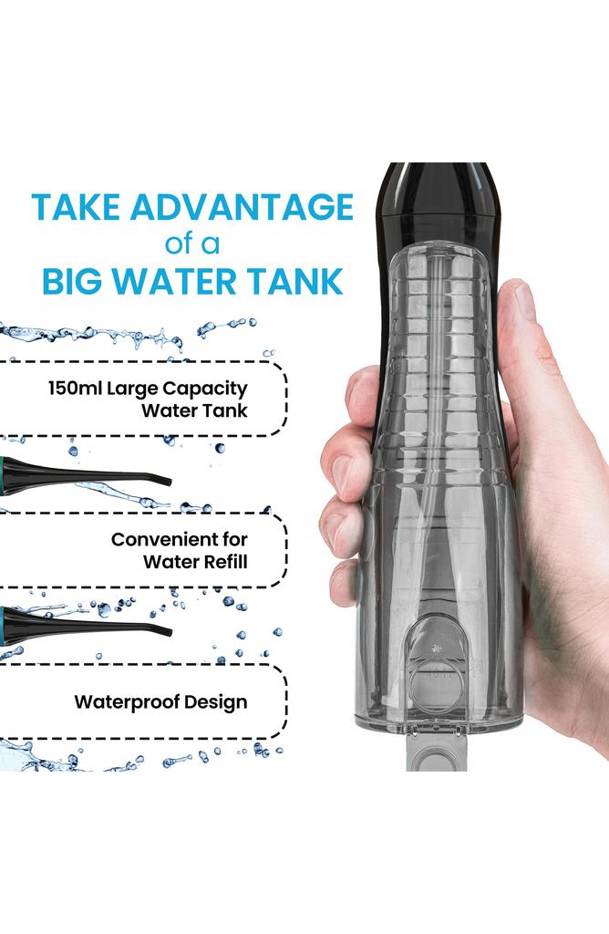AquaSonic Black Series Toothbrush & Black Aquaflosser Bundle