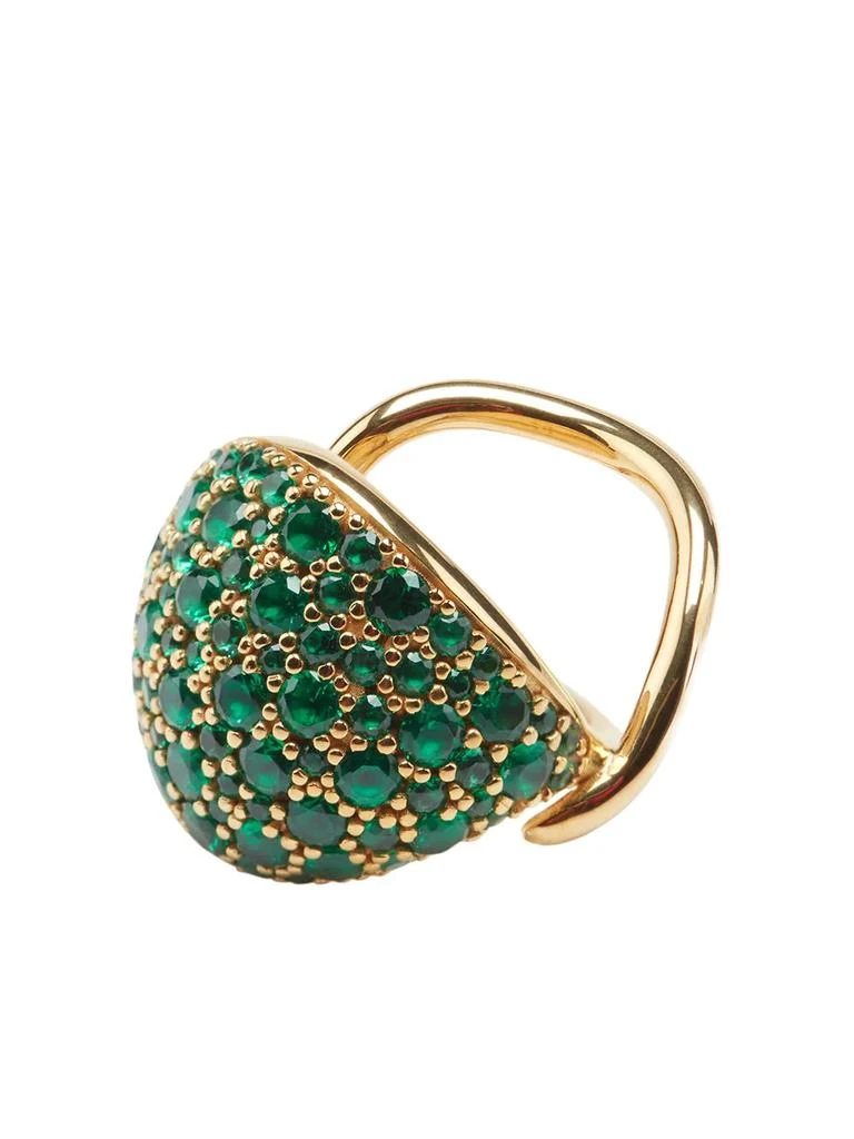 Bottega Veneta plated crystal-embellished ring - women - JEWELRY 