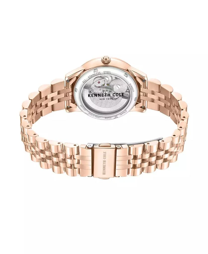Kenneth Cole Women's Automatic Rose Gold Stainless Steel Watch 36MM 3