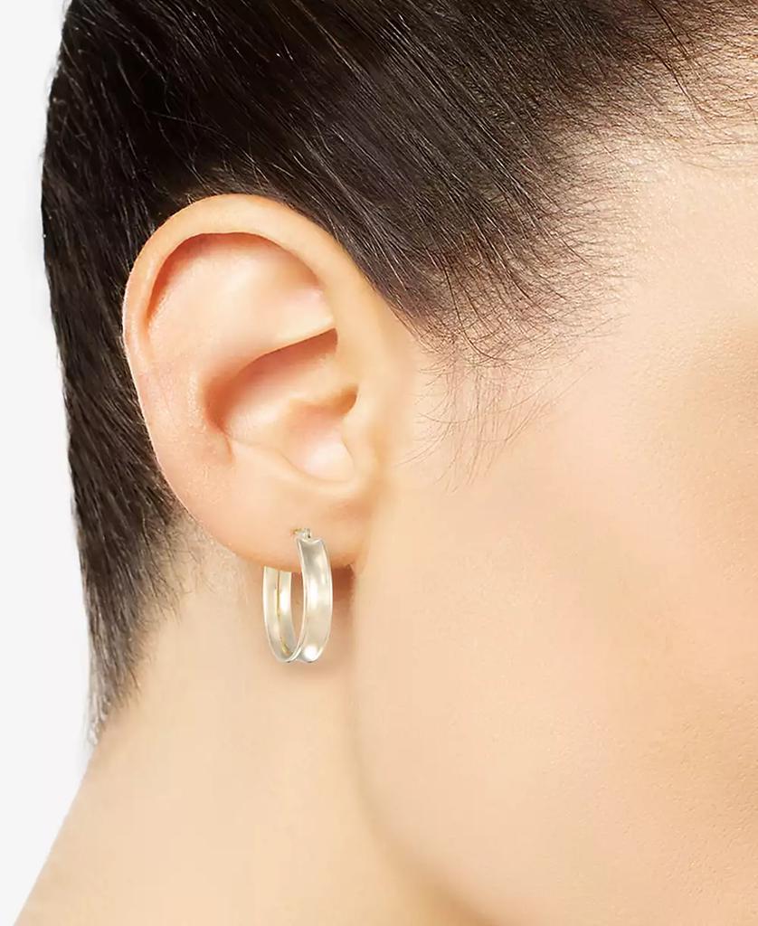 Macy's Polished Round Hoop Earrings in 10k Yellow Gold