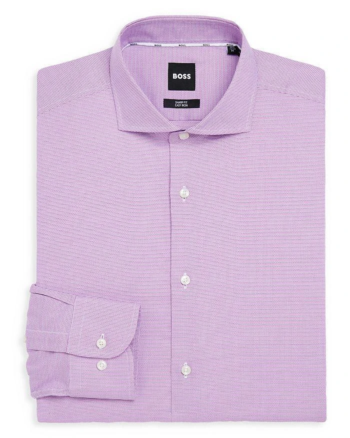 Hugo Boss Cotton Blend Textured Sharp Fit Dress Shirt 4