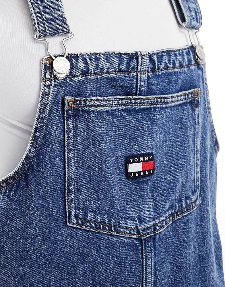 Tommy Jeans Tommy Jeans denim pinafore dress in mid wash 3