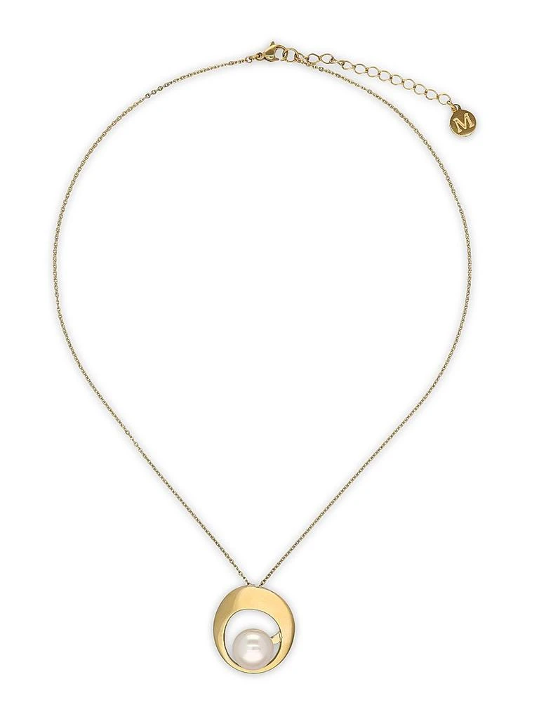 Majorica Petra 18K-Gold-Plated & Mother-Of-Pearl Pendant Necklace 1
