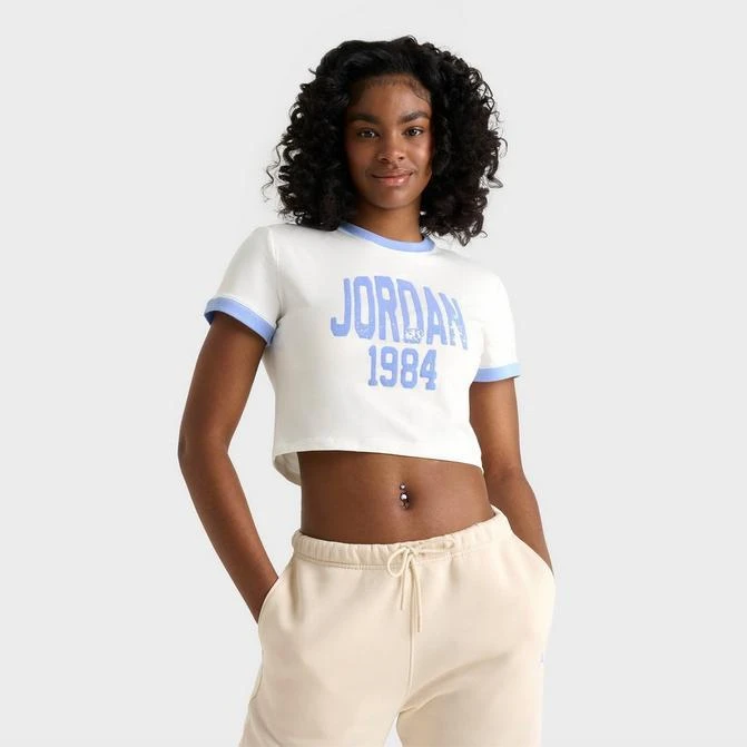 Jordan Women's Jordan Cropped Varsity Graphic Slim T-Shirt 1