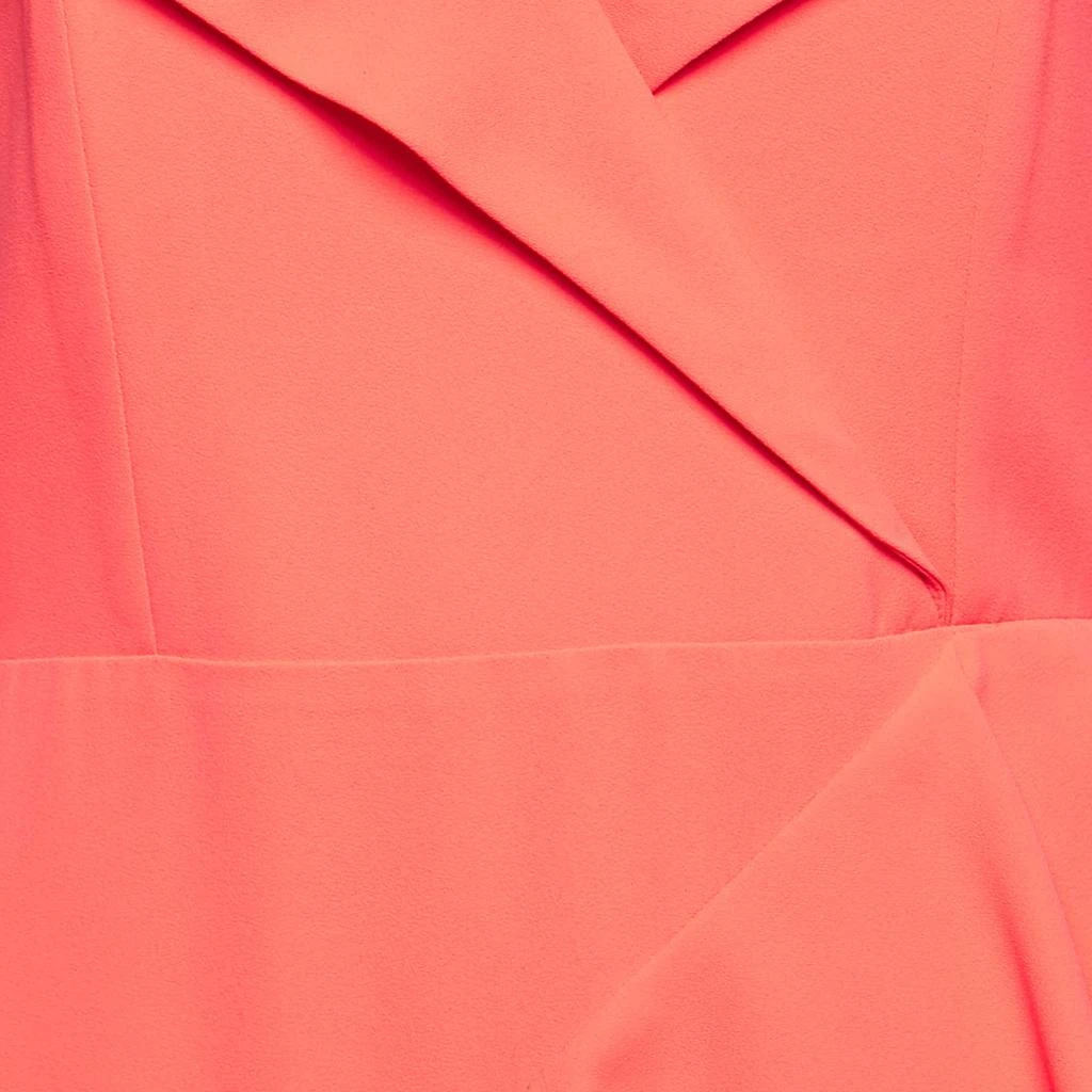 Alice + Olivia Alice + Olivia Neon Peach Orange Flounced Short Dress S  3