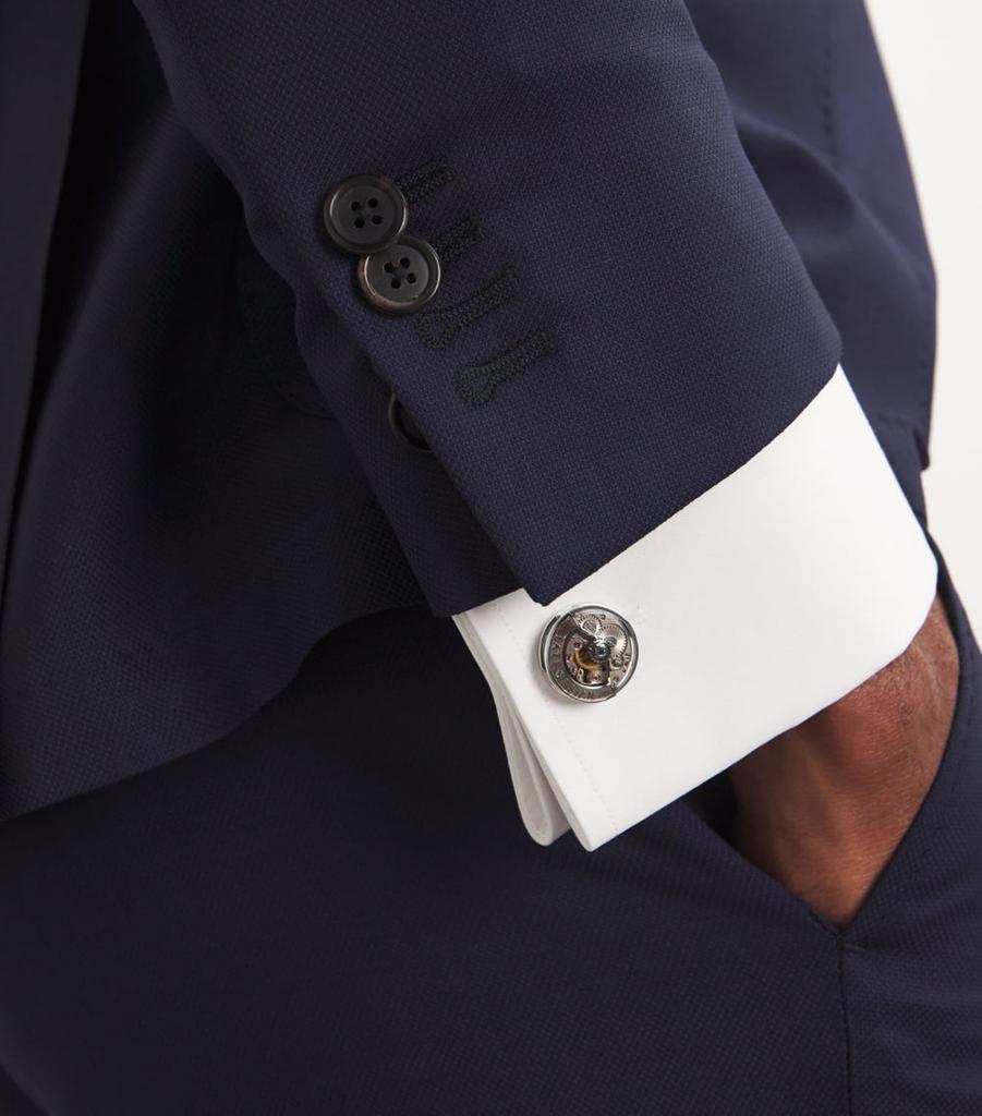 Tateossian Circle Skeleton Gear Cufflinks