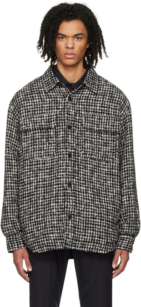 SOPHNET. Black & White Moulin Shirt Jacket 1