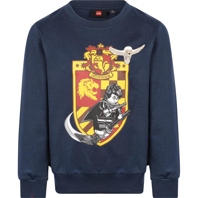 LEGO Gryffindor logo with lego harry potter sweatshirt in navy