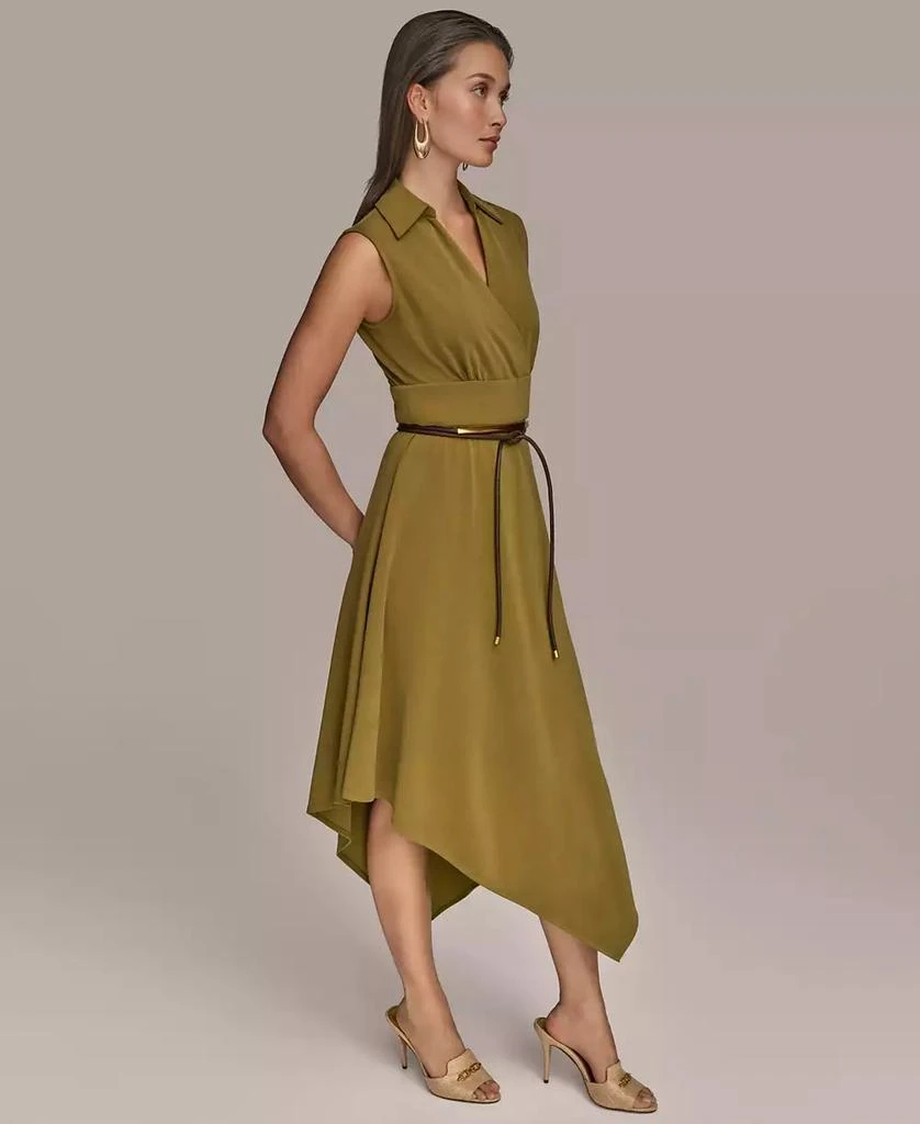 chinese dress ladies Crinkle Satin Sleeveless Maxi Wrap Dress | Gown main image 0